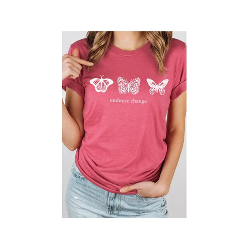 Embrace Change Butterfly Graphic Tee