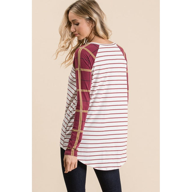 Willow Checker Contrast Top