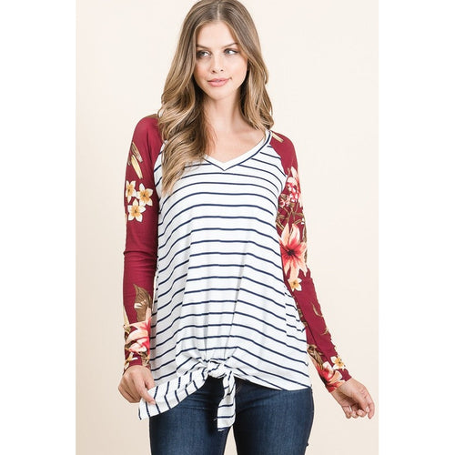 Lumine Floral Contrast Top