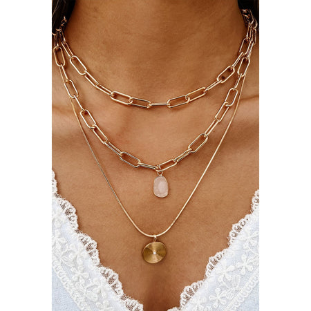 Six Row Pendant Necklace