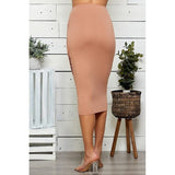 Wrapped Ruched Midi Skirt
