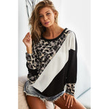 Cara Leopard Color Block Sweater
