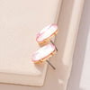 Pink Pearlized Epoxy Earrings